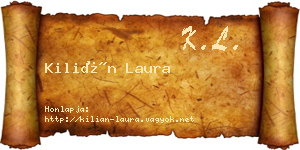 Kilián Laura névjegykártya