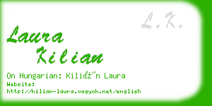laura kilian business card